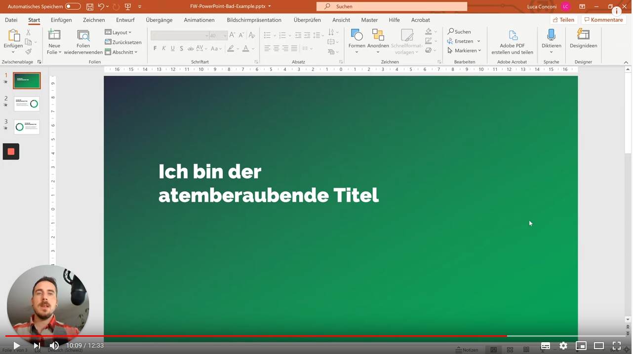 Video Tutorial Professionelles Design in PowerPoint erstellen